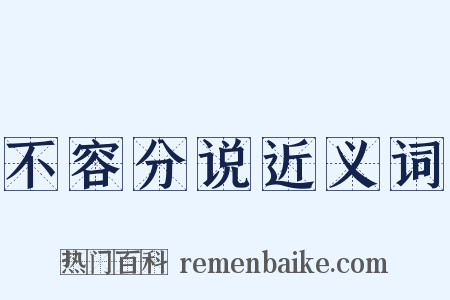 不容分说近义词是什么意思的图片